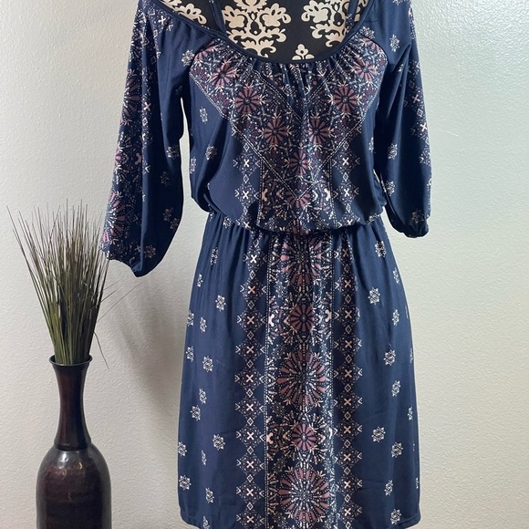 Maurices Blue and White Smocked Sundress with Raglan Sleeves - Picture 9 of 9